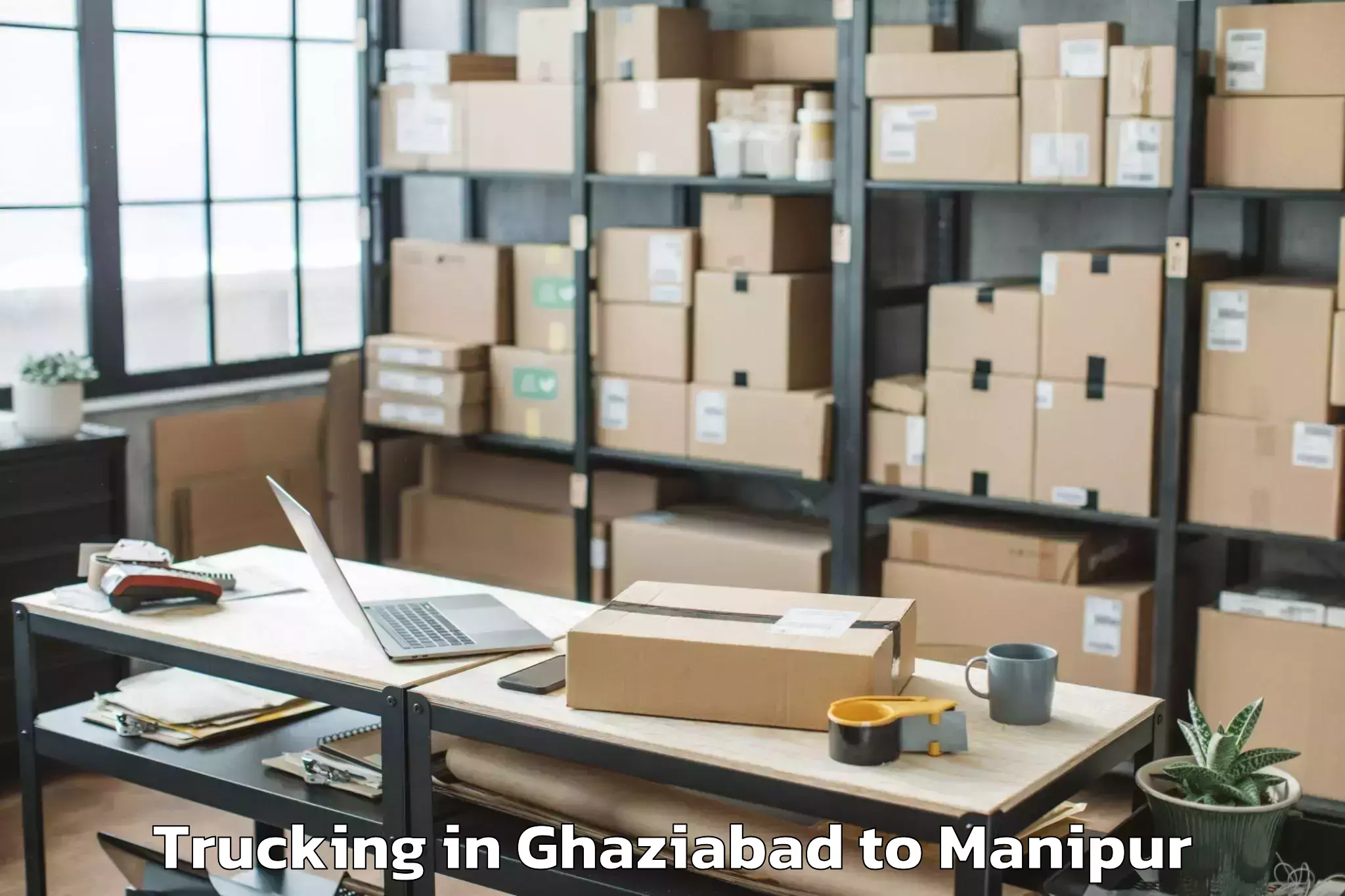 Book Ghaziabad to Lamshang Trucking Online